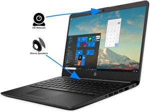HP 14 Notebook, 14" HD Display, AMD Ryzen 3 3250U Upto 3.5Hz, 16GB RAM, 128GB SSD, Vega 3, HDMI, Card Reader, Wi-Fi, Bluetooth, Windows 10 Home S