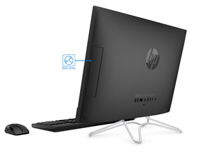 HP 21.5" AIO Desktop PC - Black, Celeron J4005, 8GB RAM, 256GB SSD, Win10Pro