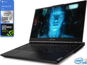Lenovo Legion 5 Gaming Notebook, 15.6" 120Hz FHD Display, Intel Core i7-10750H Upto 5.0GHz, 16GB RAM, 512GB NVMe SSD, NVIDIA GeForce GTX 1650 Ti, HDMI, Wi-Fi, Bluetooth, Windows 10 Pro