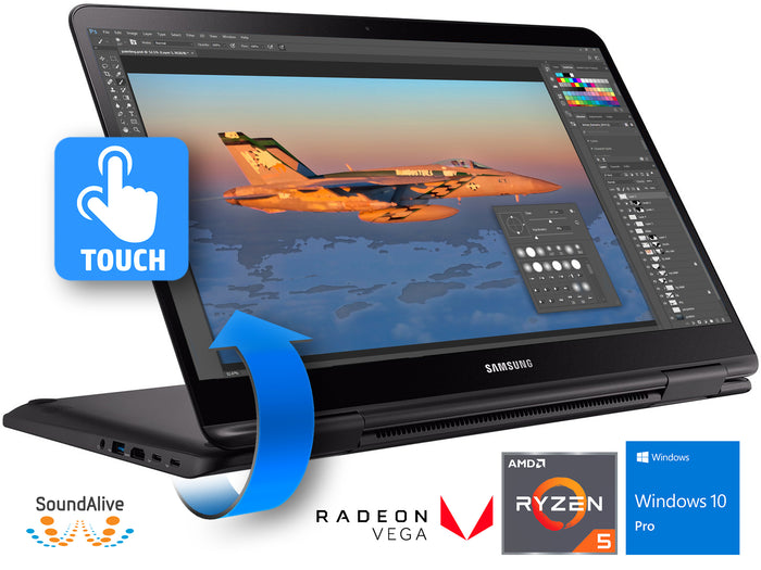 Samsung Laptop 7 Spin 2in1, 15.6" FHD Touch, Ryzen 5 2500U , 16GB RAM, 256GB SSD+1TB HDD, W10P