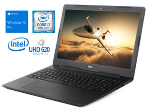 Dell 3000, 15" HD, i7-8565U, 8GB RAM, 256GB SSD, Windows 10 Pro