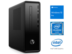 Refurbished HP Slimline 290 Desktop, Intel Celeron G4900 3.1GHz, 8GB RAM, 1TB SSD, DVDRW, HDMI, VGA, Card Reader, Wi-Fi, Bluetooth, Windows 10 Pro