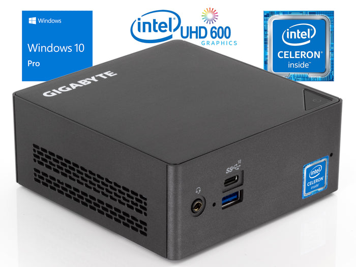 GIGABYTE BRIX Mini PC, Celeron J4105, 8GB RAM, 512GB NVMe SSD+1TB HDD, Win10Pro