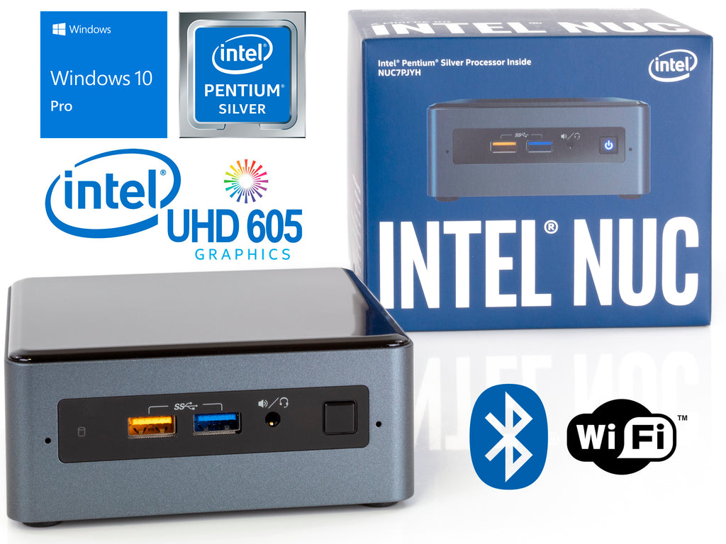 Intel NUC7PJYH, Pentium Silver J5005 1.5GHz, 8GB RAM, 1TB SSD, Windows 10 Pro