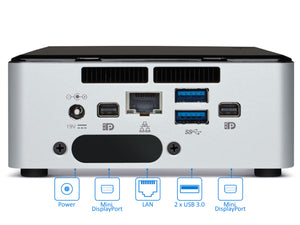 NUC5i5MYHE Mini PC, i5-5300U, 8GB RAM, 512GB SSD, Win10Pro