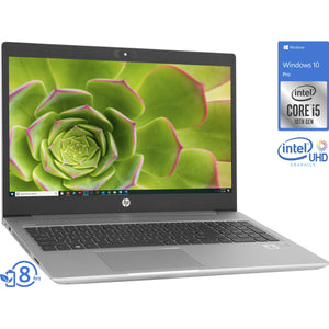 HP 450 G7, 15" FHD, i5-10210U, 8GB RAM, 128GB SSD, Windows 10 Pro