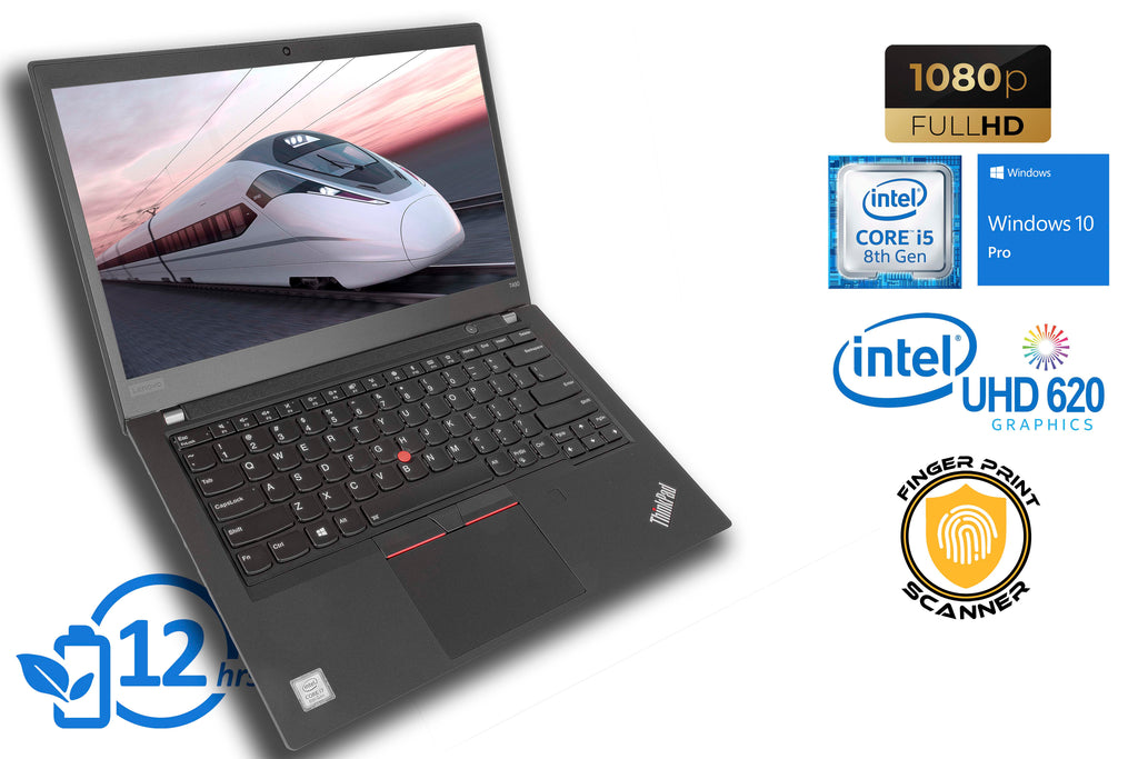 Lenovo ThinkPad T490, 14" FHD, i5-8265U, 8GB RAM, 256GB SSD, Windows 10 Pro