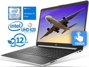 HP 15, 15" HD Touch, i5-8265U, 8GB RAM, 256GB SSD, Windows 10 Home