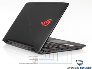 ASUS ROG Strix Scar GL503VD 15.6" FHD Laptop, i7-7700HQ, 8GB RAM, 128GB SSD+1TB SSHD, GTX 1050, W10P
