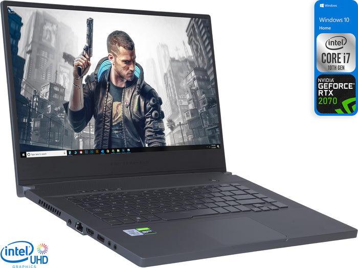 ASUS ROG Zephyrus M15 Gaming Notebook, 15.6" IPS FHD Display, Intel Core i7-10750H Upto 5.0GHz, 16GB RAM, 256GB NVMe SSD, NVIDIA GeForce RTX 2070, HDMI, Thunderbolt, Wi-Fi, Bluetooth, Windows 10 Home
