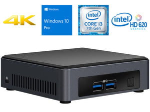 NUC7i3DNKE Mini Desktop, i3-7100U 2.4GHz, 8GB RAM, 512GB SSD, Win10Pro