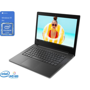 Refurbished Lenovo V130 Notebook, 15.6" HD Display, Intel Celeron N4000 Upto 2.6GHz, 8GB RAM, 256GB SSD, UK Keyboard, DVDRW, HDMI, Card Reader, Wi-Fi, Bluetooth, Windows 10 Pro