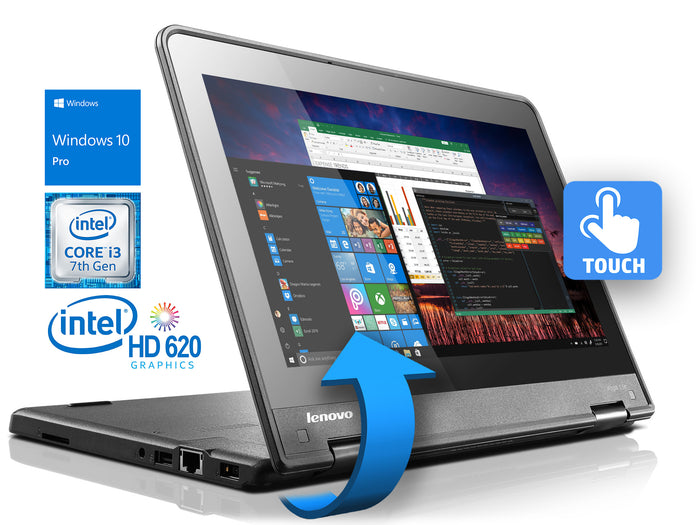 Lenovo ThinkPad Yoga 11e Laptop, 11.6" IPS HD Touch, i3-7100U 2.4GHz, 8GB RAM, 512GB SSD, Win10Pro