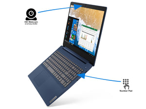 Lenovo IdeaPad 3 Notebook, 15.6" HD Touch Display, Intel Core i5-10210U Upto 4.2GHz, 12GB RAM, 1TB NVMe SSD, HDMI, Card Reader, Wi-Fi, Bluetooth, Windows 10 Home