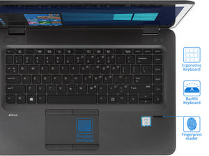 HP Zbook 14u Laptop, 14" FHD Touch, i5-7200U, 32GB RAM, 256GB SSD+1TB HDD, FirePro W4190M, Win10Pro