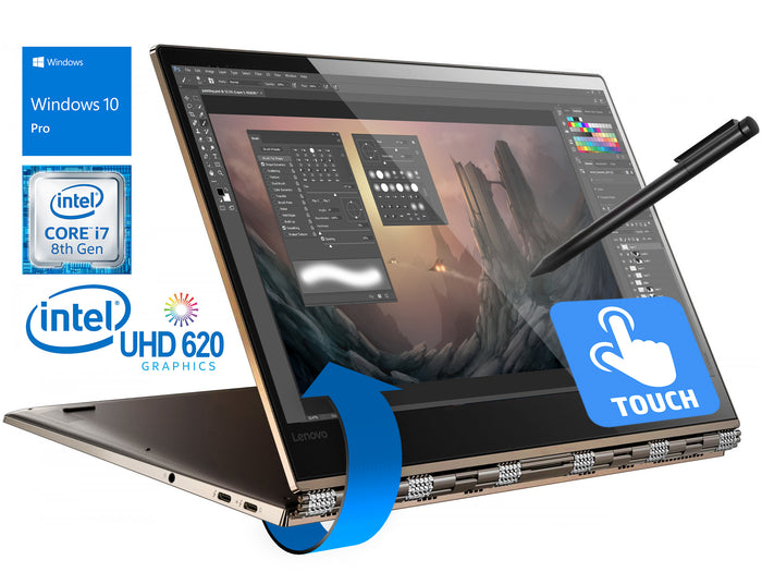 Lenovo 920 13.9" Touch Display, i7-8550 1.8GHz, 8GB RAM, 256GB NVMe, Win 10 Pro