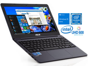 ASUS E203MA Notebook PC, 11.6" HD, Intel N4000, 4GB RAM, 32GB eMMC Flash Storage, Windows 10 Home