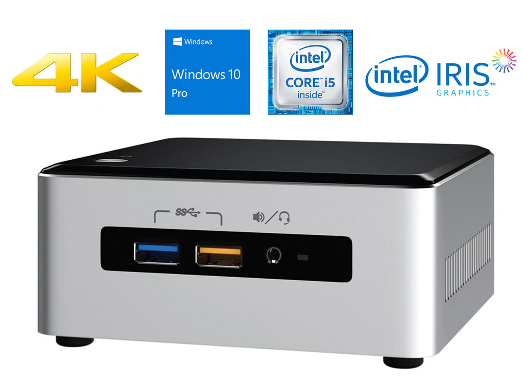 Refurbished Intel NUC6i5SYH Mini Desktop, Intel Dual-Core i5-6260U Upto 2.9GHz, 4GB RAM, 256GB SSD, MiniDP, HDMI, Card Reader, Wi-Fi, Bluetooth, Windows 10 Pro