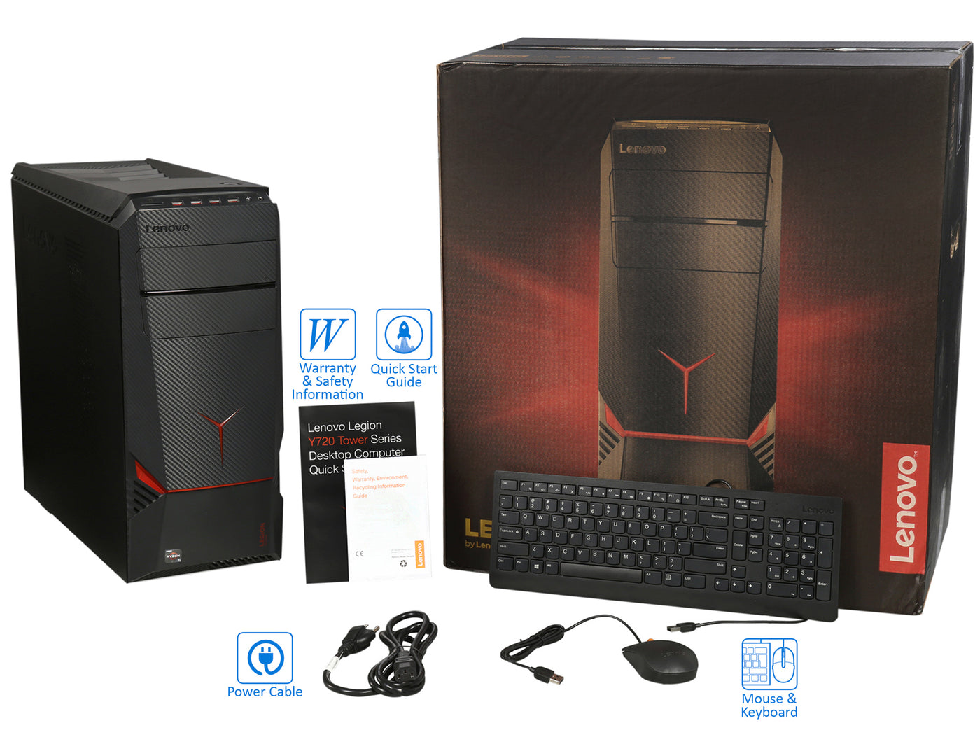 Lenovo Legion Y720T Desktop, Ryzen 5 1400, 32GB RAM, 256GB SSD, GTX 10 –  Craving PCs