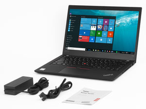 Lenovo thinkPad T490 Notebook, 14" HD Display, Intel Core i5-8365U Upto 4.1GHz, 8GB RAM, 128GB NVMe SSD, HDMI, DisplayPort via USB-C, Wi-Fi, Bluetooth, Windows 10 Pro
