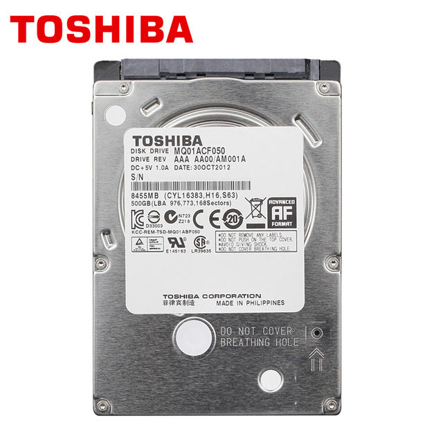 TOSHIBA MQ01ACF032 320Gb 7200 RPM 7mm 16MB Cache SATA 6.0GB/S 2.5" Internal HDD