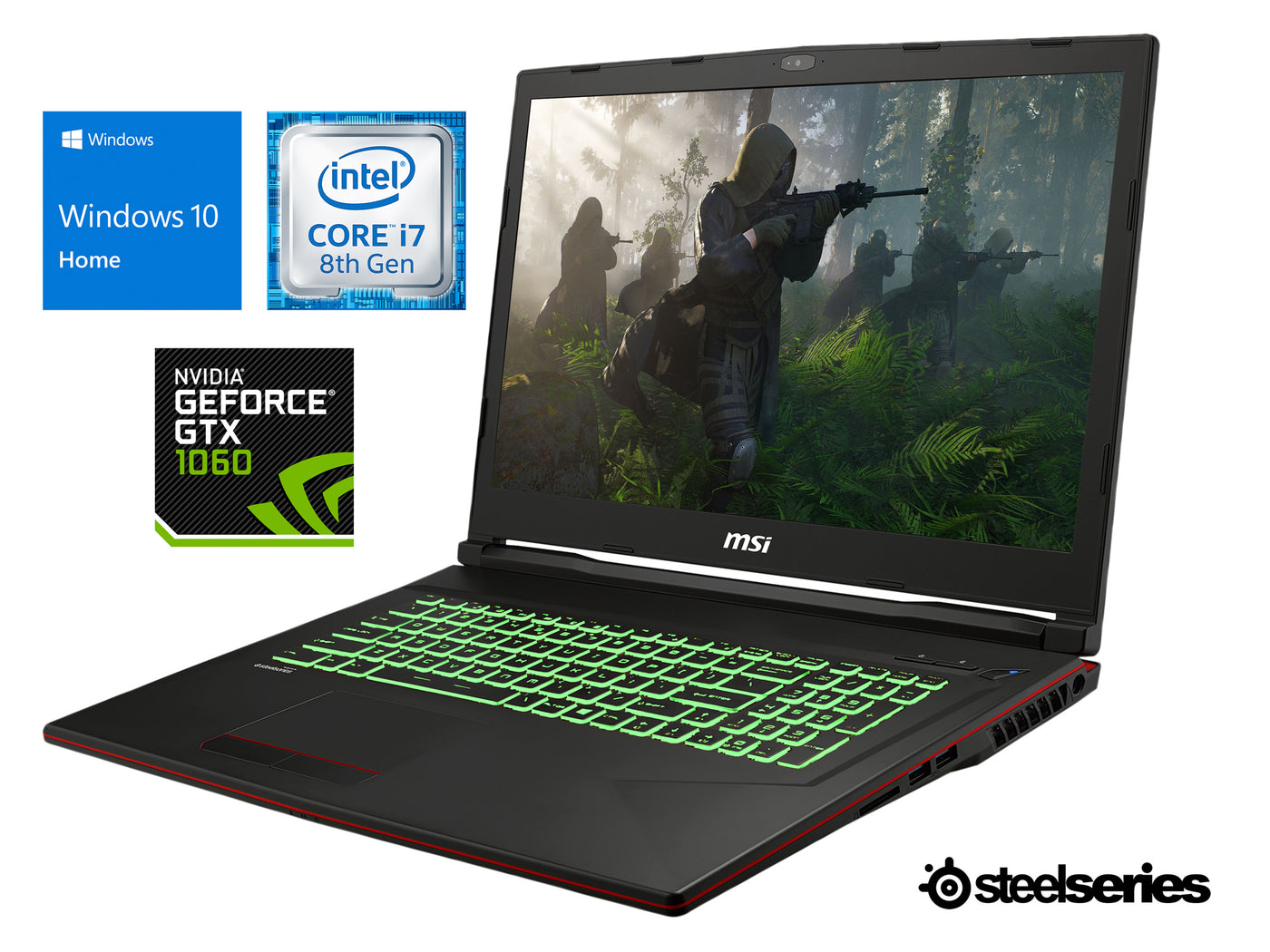 MSI GP63 15 FHD i7 8750H 32GB RAM 512GB SSD GTX 1060 Win 10 Home