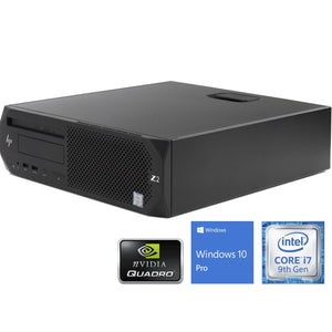 HP Z2 G4, i7-9700, 64GB RAM, 1TB SSD+1TB HDD, Quadro P620, DVDRW, Windows 10 Pro