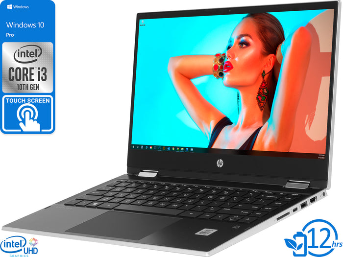 HP Pavilion x360, 14" HD Touch, i3-1005G1, 16GB RAM, 512GB SSD, Windows 10 Pro