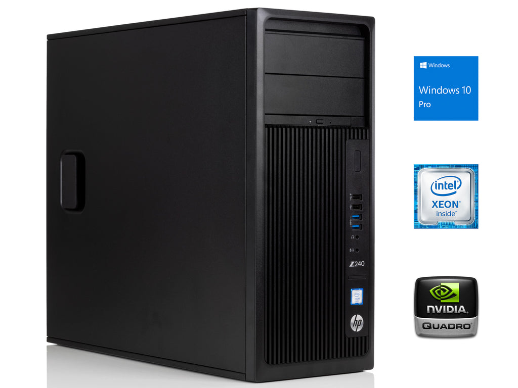 HP Workstation Z240 Tower Desktop, Xeon E3-1230 v5, 64GB RAM, 1TB SSD, Quadro P2000, Win10Pro