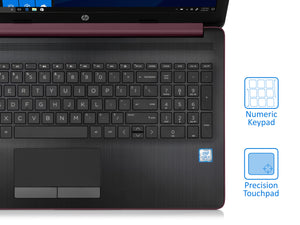 HP 15.6" HD Touch Laptop - Burgundy, A9-9425, 16GB RAM, 128GB SSD, Win10Pro