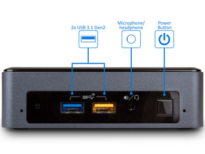 Refurbished Intel NUC8i7BEK Mini PC, Intel Core i7-8559U Upto 4.5GHz, 8GB RAM, 1TB NVMe SSD, HDMI, Thunderbolt, Card Reader, Wi-Fi, Bluetooth, Windows 10 Pro