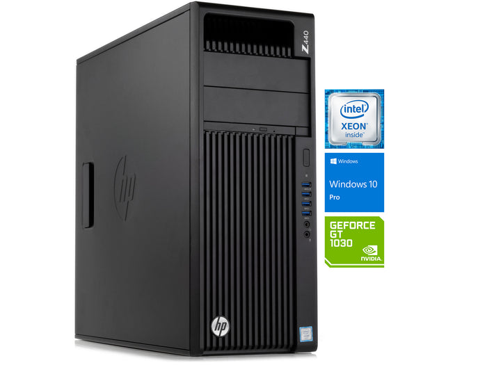 HP Z440 Workstation Desktop, E5-1607 v4 3.1GHz, 8GB RAM, 512GB SSD+1TB HDD, GT 1030, Win10Pro