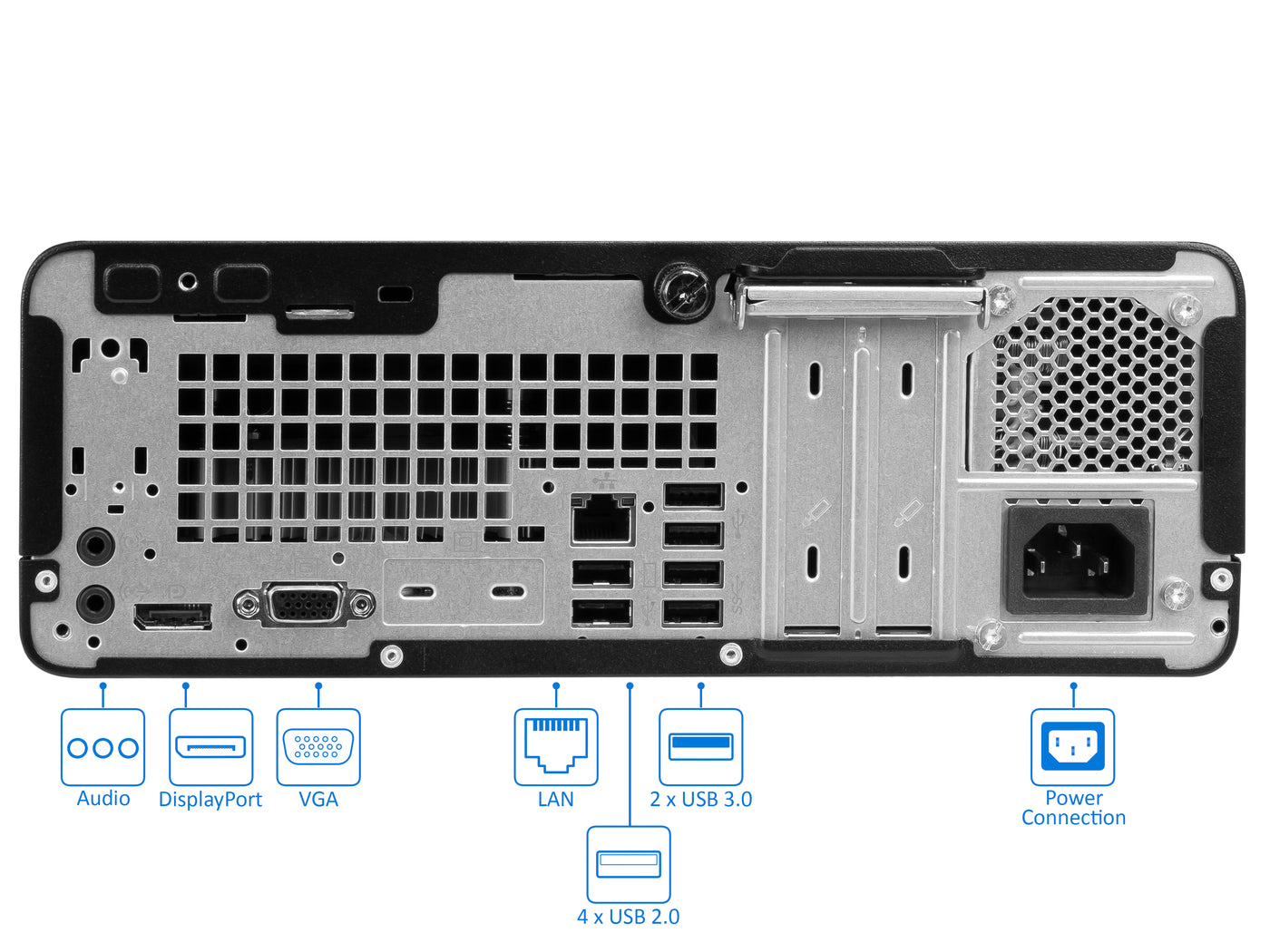 HP ProDesk 400 G5, i3-8100, 8GB RAM, 128GB SSD +1TB HDD, Windows