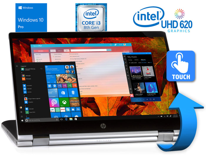 HP Pavilion x360 Laptop, 15.6" IPS FHD Touch, i3-8130U, 16GB RAM, 1TB SSD, Win10Pro