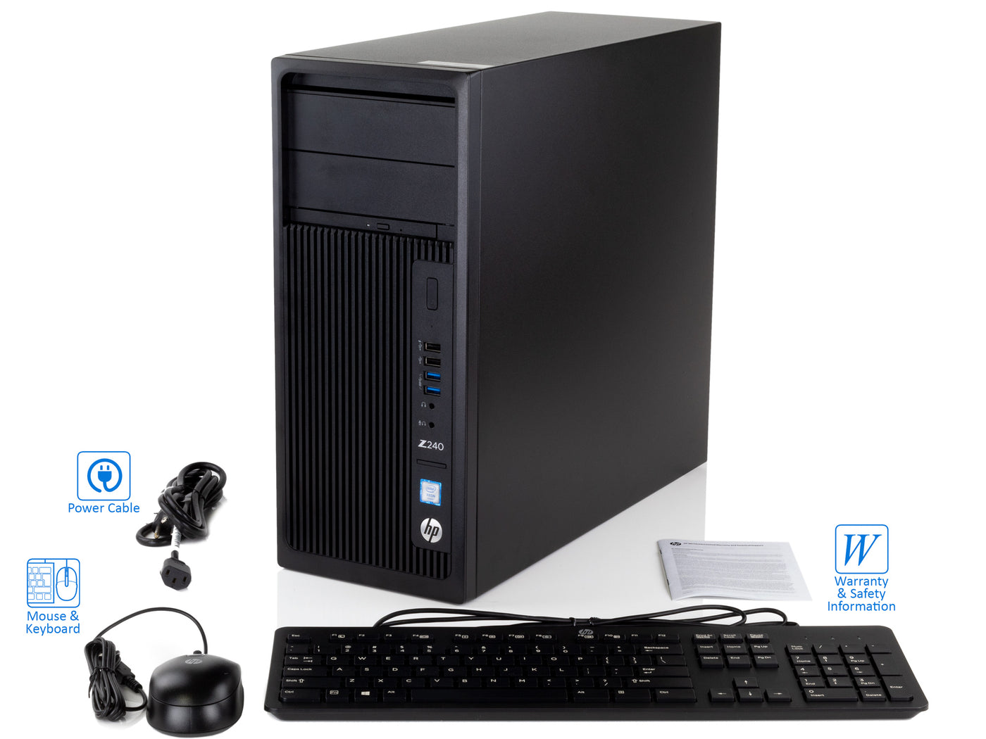 HP Workstation Z240 Tower Desktop, Xeon E3-1230 v5, 16GB RAM ...