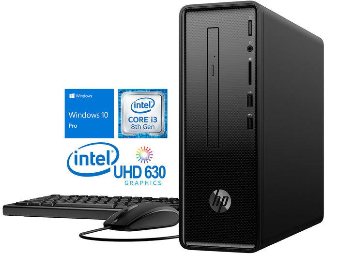 Refurbished HP Slimline 290 Desktop, i3-8100, 4GB RAM, 1TB SSD, Windows 10 Pro