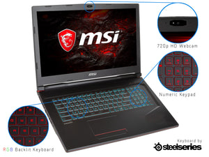 MSI GP63, 15" FHD, i7-8750H, 8GB RAM, 512GB SSD, GTX 1060, Win 10 Home