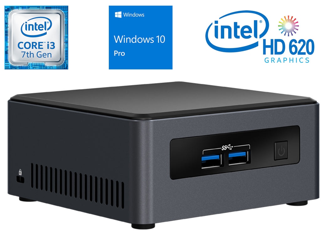 NUC7i3DNHE Mini Desktop, i3-7100U 2.4GHz, 8GB RAM, 1TB SSD, Win10Pro