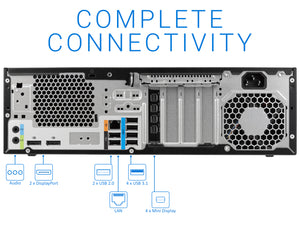 HP Z2 G4, i7-9700, 64GB RAM, 1TB SSD+1TB HDD, Quadro P620, DVDRW, Windows 10 Pro