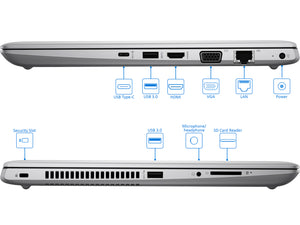 HP ProBook 440 G5 14" HD Laptop, i5-8250U, 4GB RAM, 500GB HDD, Win10Pro