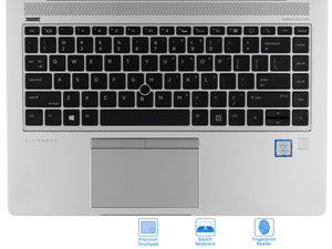 HP EliteBook 840 G5 Laptop, 14" IPS FHD, i5-7200U, 8GB RAM, 512GB NVMe SSD, Win10Pro