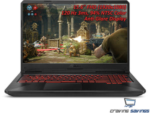 ASUS TUF FX Series 17.3" FHD Laptop, i7-8750H, 16GB RAM, 256GB NVMe SSD+1TB HDD, GTX 1060, Win10Pro