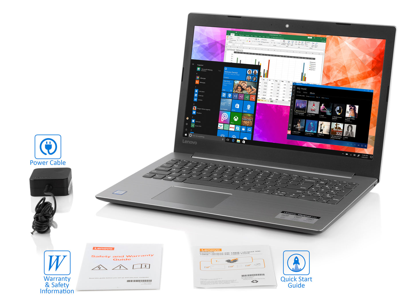 Ordinateur Portable Lenovo ideapad I3 - 330-15IGM, 15.6 pouces - 8GB RAM, 1  TB(1000GB) HDD- DK0011 - Sodishop