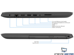 Lenovo IdeaPad 130 15.6" HD Laptop, A6-9225, 8GB RAM, 512GB SSD, Win10Pro