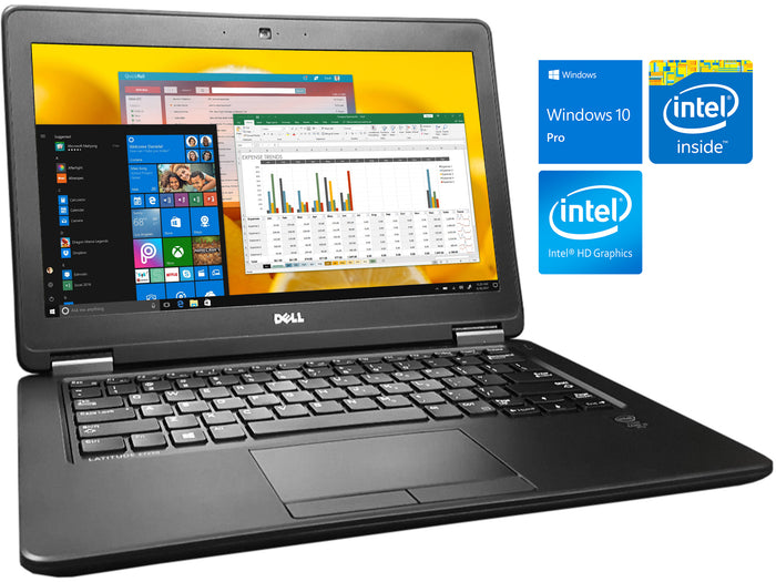 Refurbished Dell Latitude E7250 12.5" HD Laptop, i5-5300U, 16GB RAM, 128GB SSD, Win 10 Pro