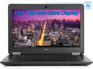 Refurbished Dell Latitude E7250 12.5" HD Notebook, Intel Dual-Core i7-5600U Upto 3.2GHz, 16GB RAM, 500GB SSD, HDMI, Mini DisplayPort, Card Reader, Wi-Fi, Bluetooth, Windows 10 Pro