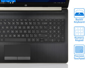 HP 15.6" HD Touch Laptop, i5-8250U, 8GB RAM, 256GB SSD, Win10Pro