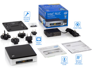 NUC5i5RYK Mini Desktop, i5-5250U, 8GB RAM, 128GB SSD, Win10Pro