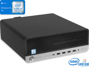 HP ProDesk 600 G4, i3-8100, 8GB RAM, 128GB SSD, DVDRW, Windows 10 Pro