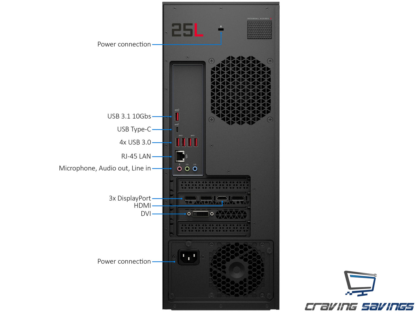 HP OMEN 875 Desktop, i7-8700, 16GB RAM, 256GB SSD+1TB HDD, GTX